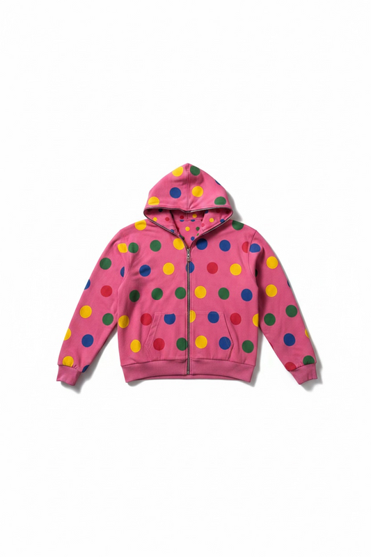 Cotton Candy Reversible Polka Hoodie