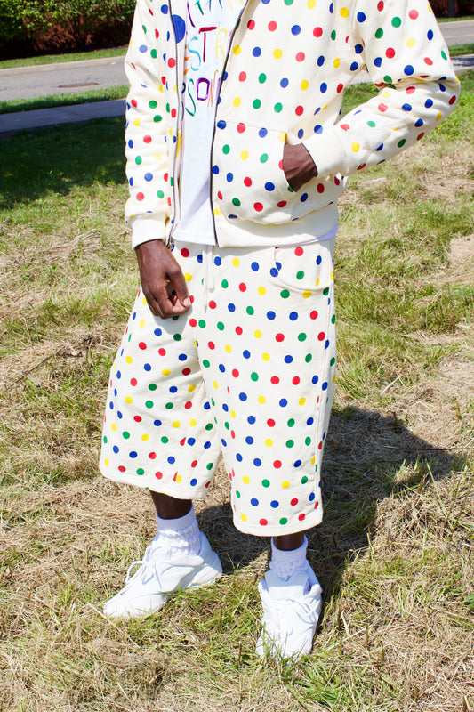 Cream Polka Shorts
