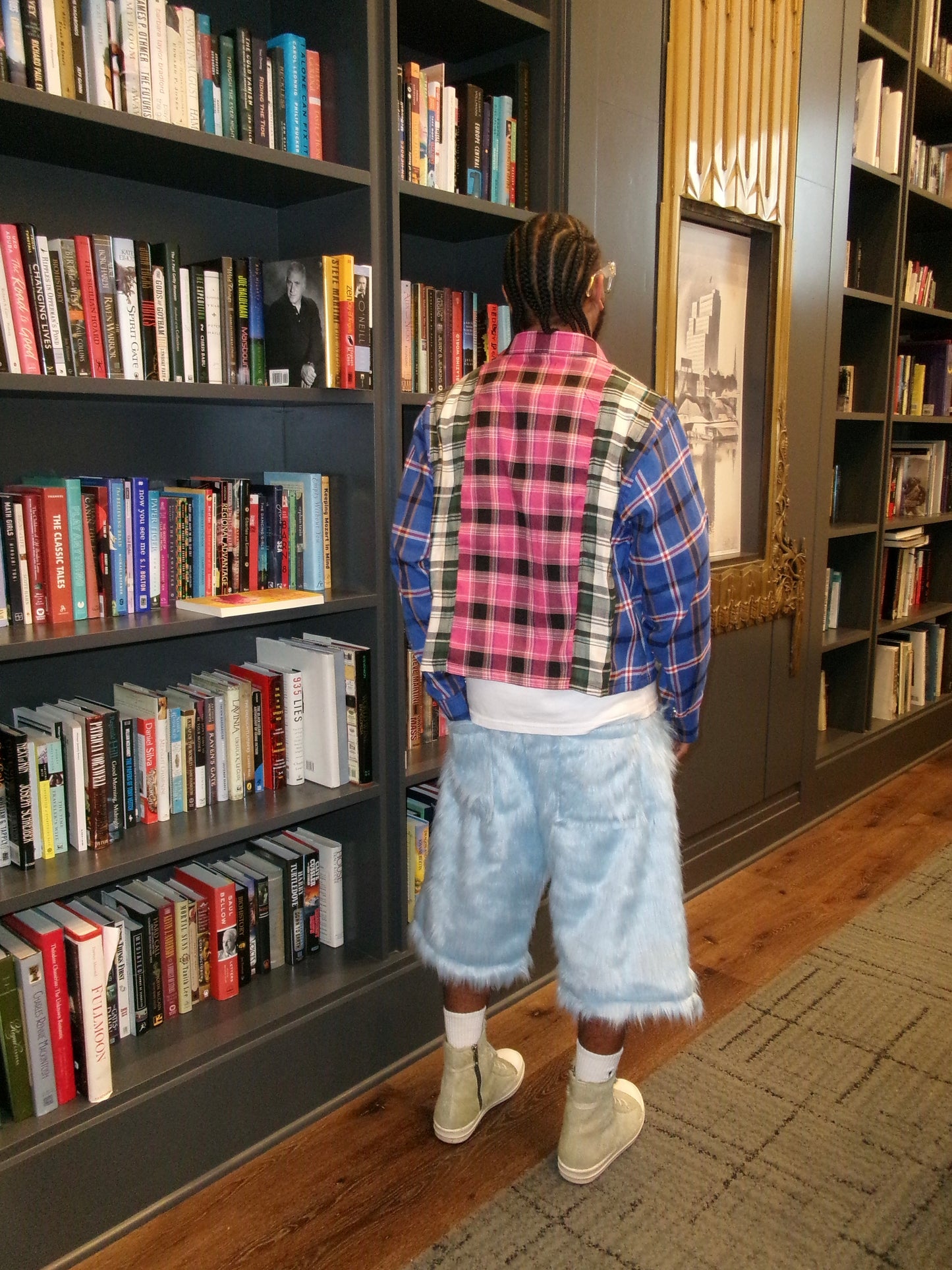 Cool Blue Fur Shorts -RTS