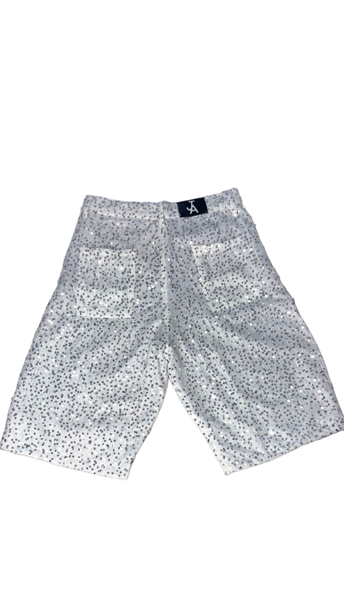 Blanco Sequins Shorts