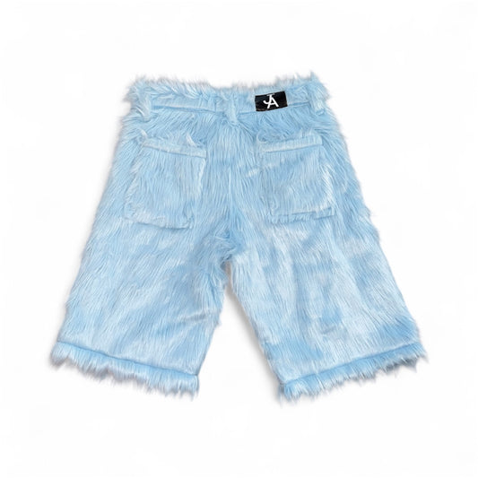 Cool Blue Fur Shorts
