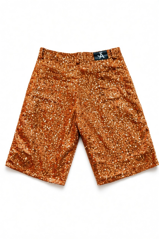 Copper Sequins Shorts
