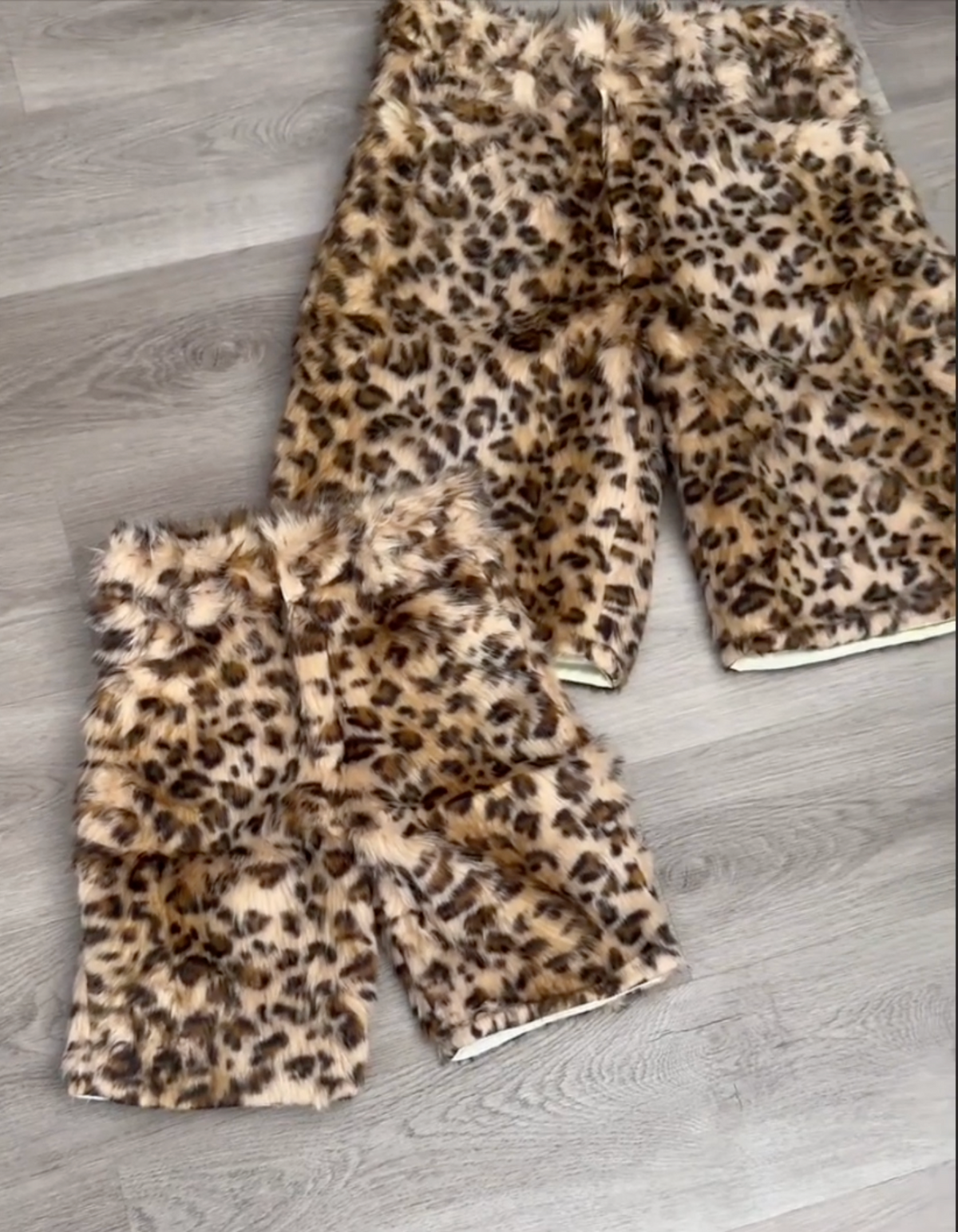 Kids Cheetah Fur Shorts