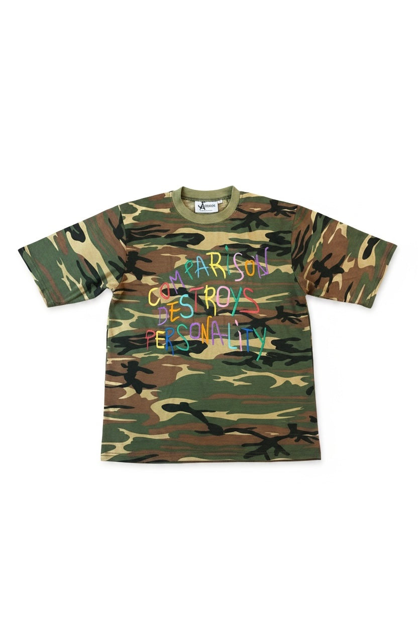 COMPARISON DESTROYS PERSONALITY TEE Camo