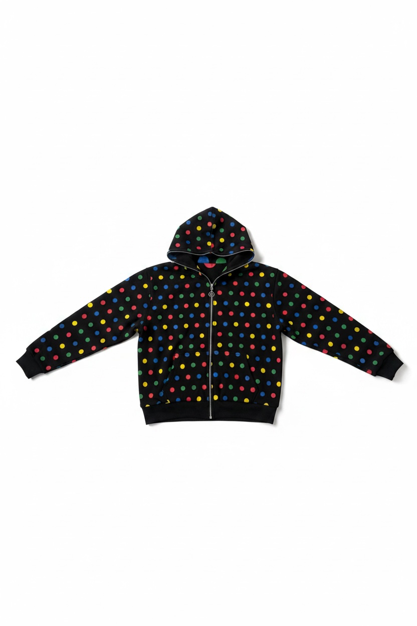 Noire Reversible Polka Hoodie