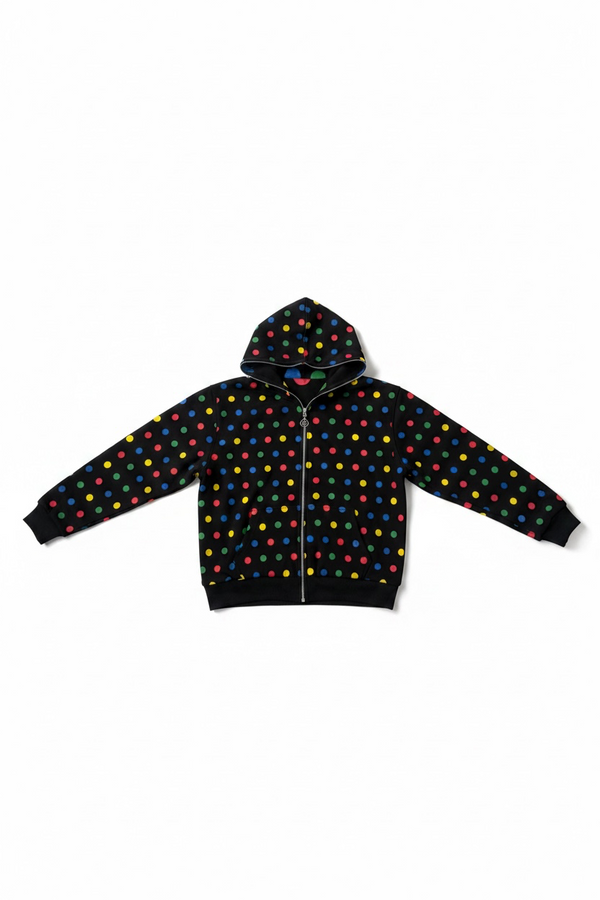 Noire Reversible Polka Hoodie