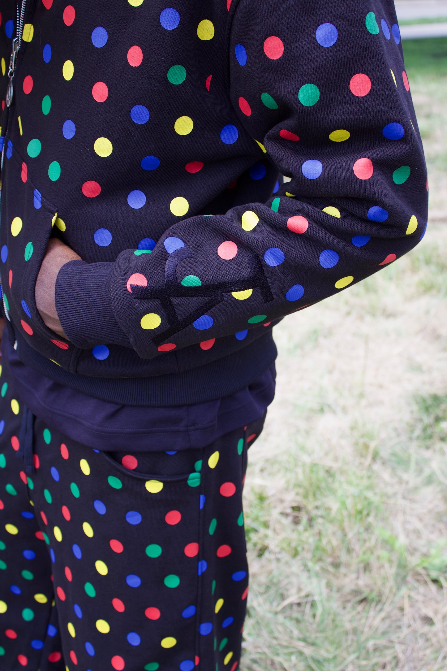 Noire Reversible Polka Hoodie