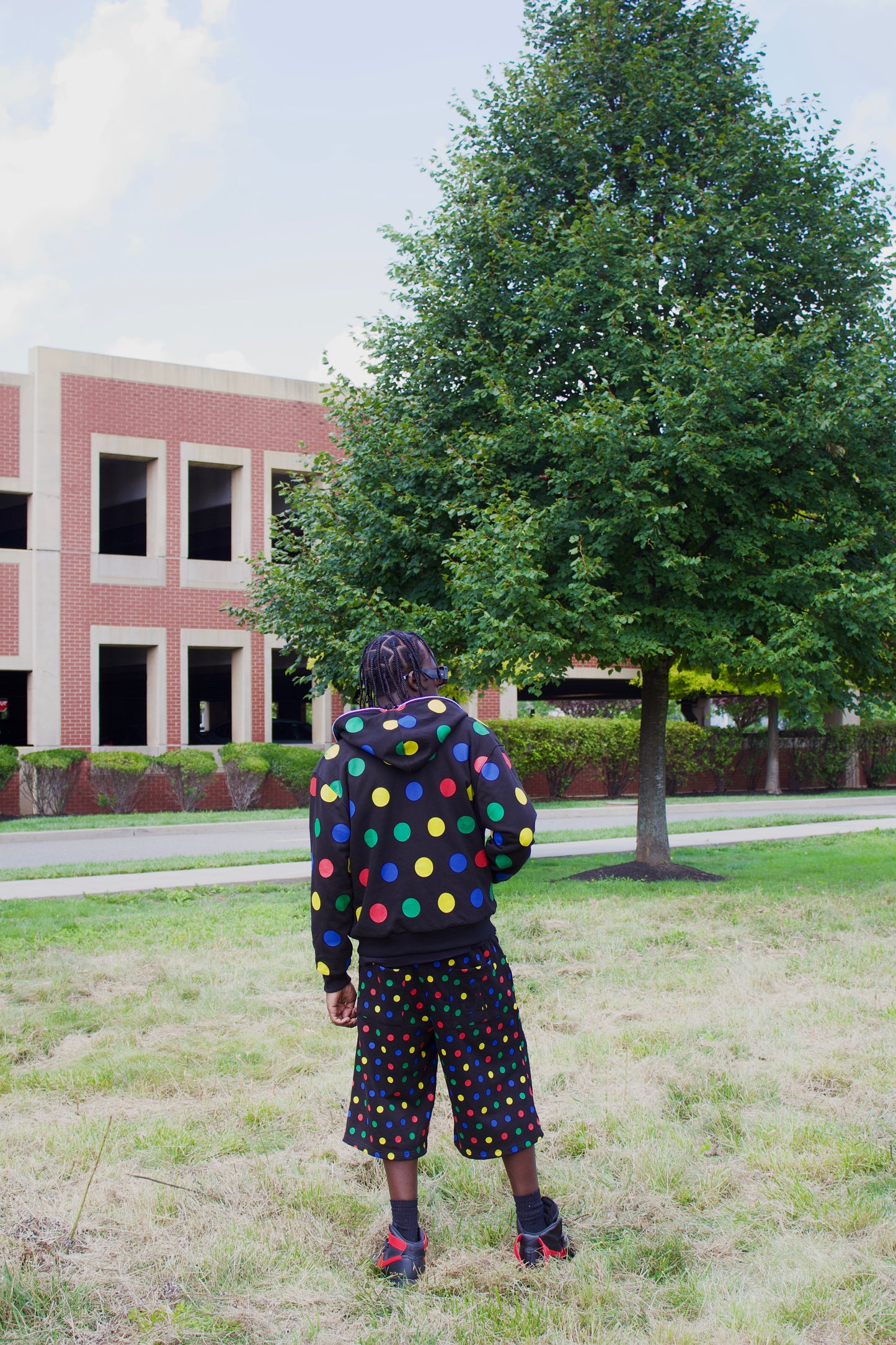 Noire Reversible Polka Hoodie