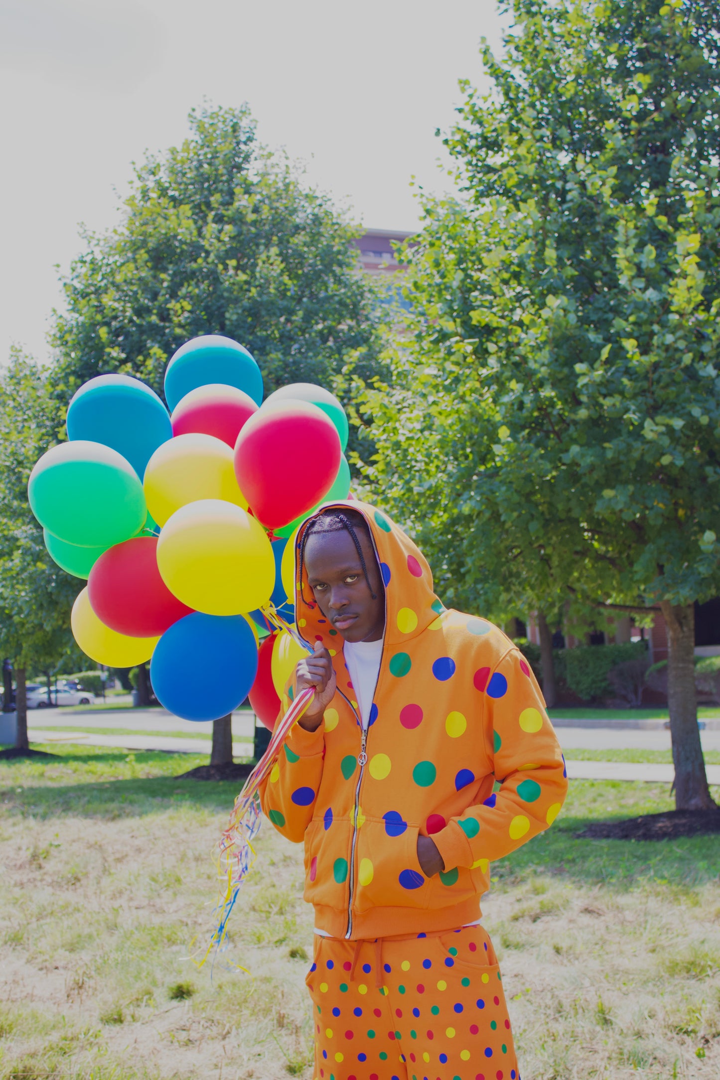Citrus Reversible Polka Hoodie