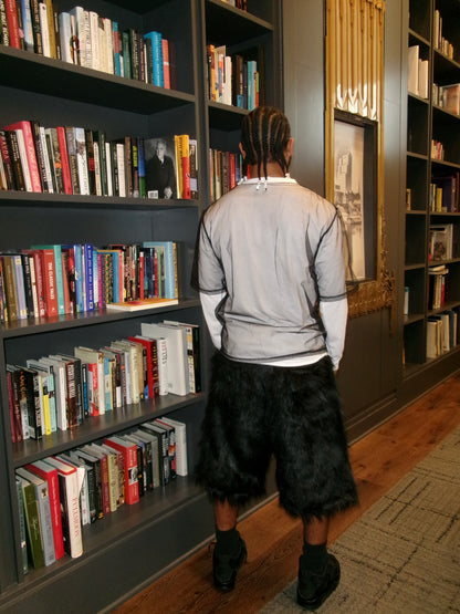 Noire Fur Shorts