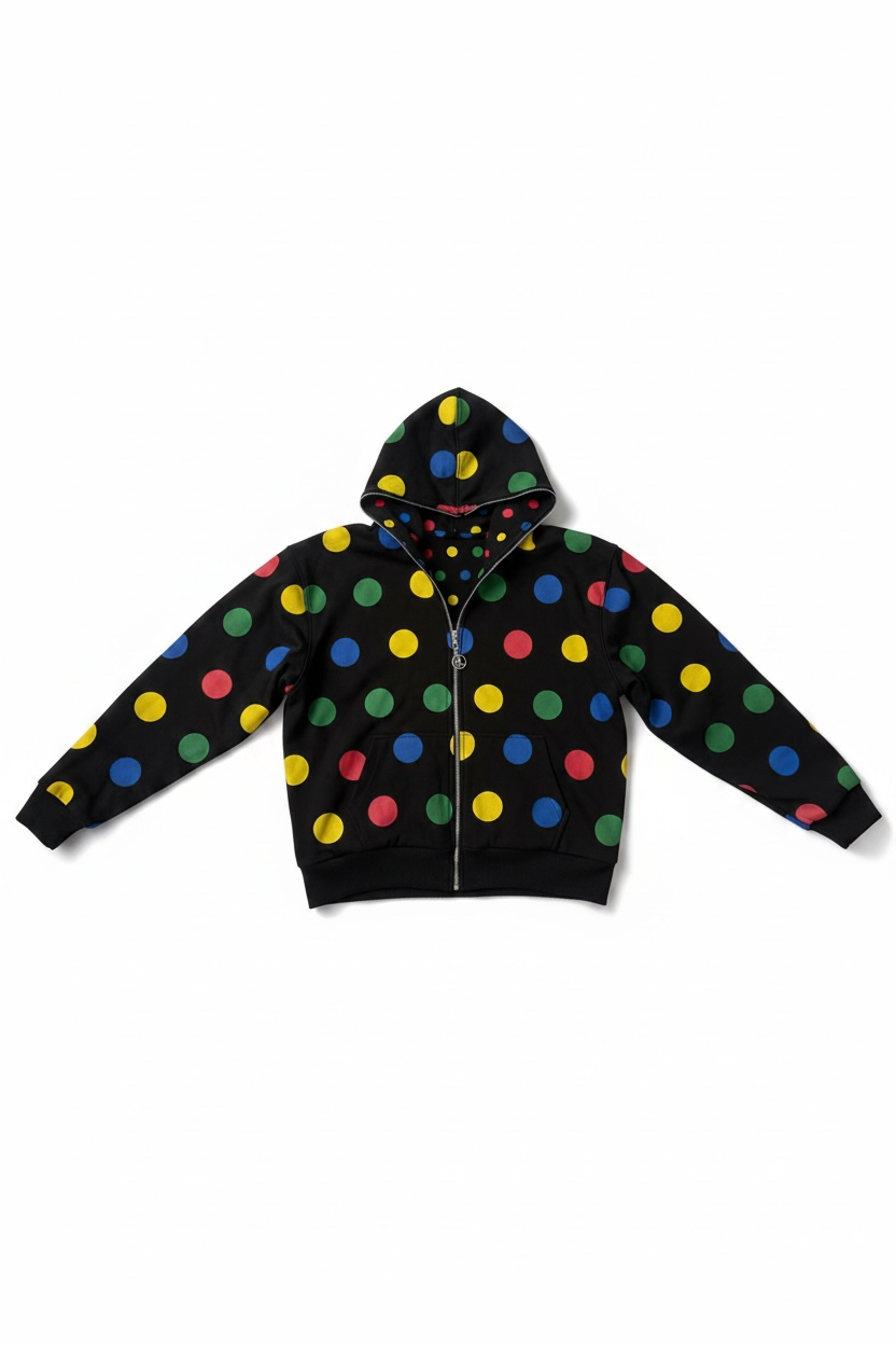 Noire Reversible Polka Hoodie