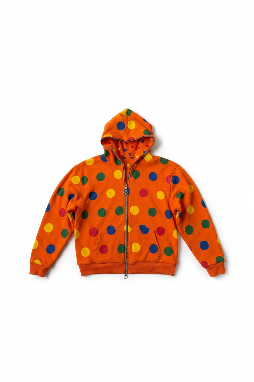Citrus Reversible Polka Hoodie
