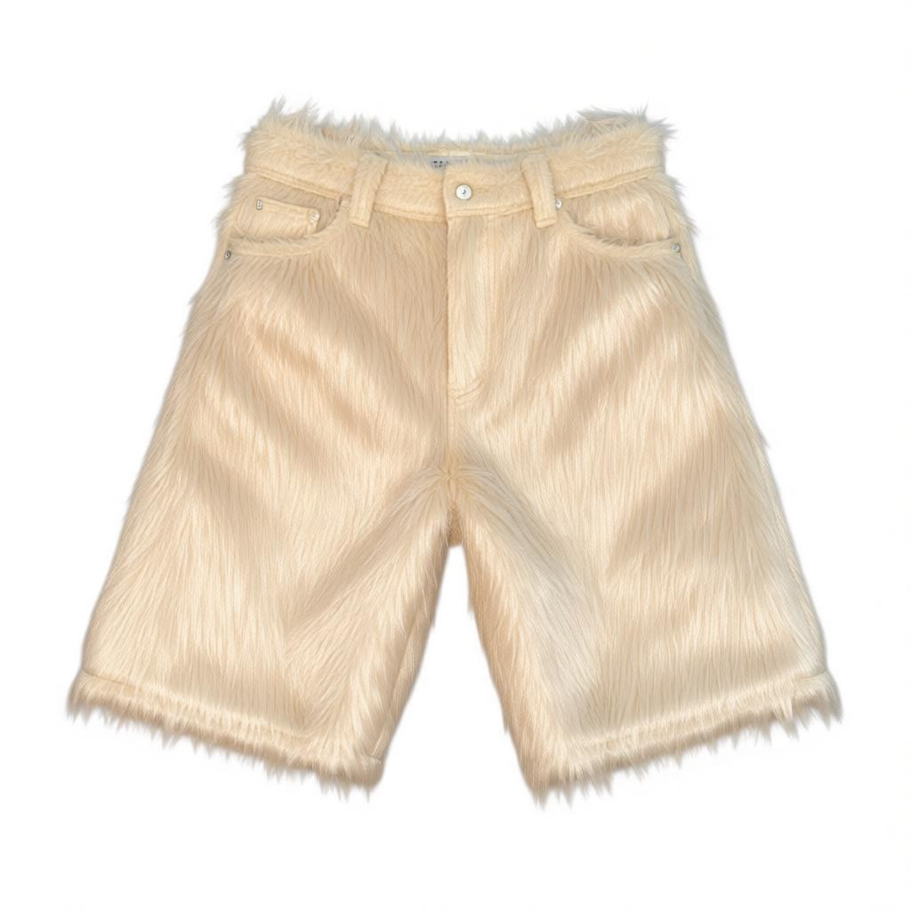 Crème Fur Shorts