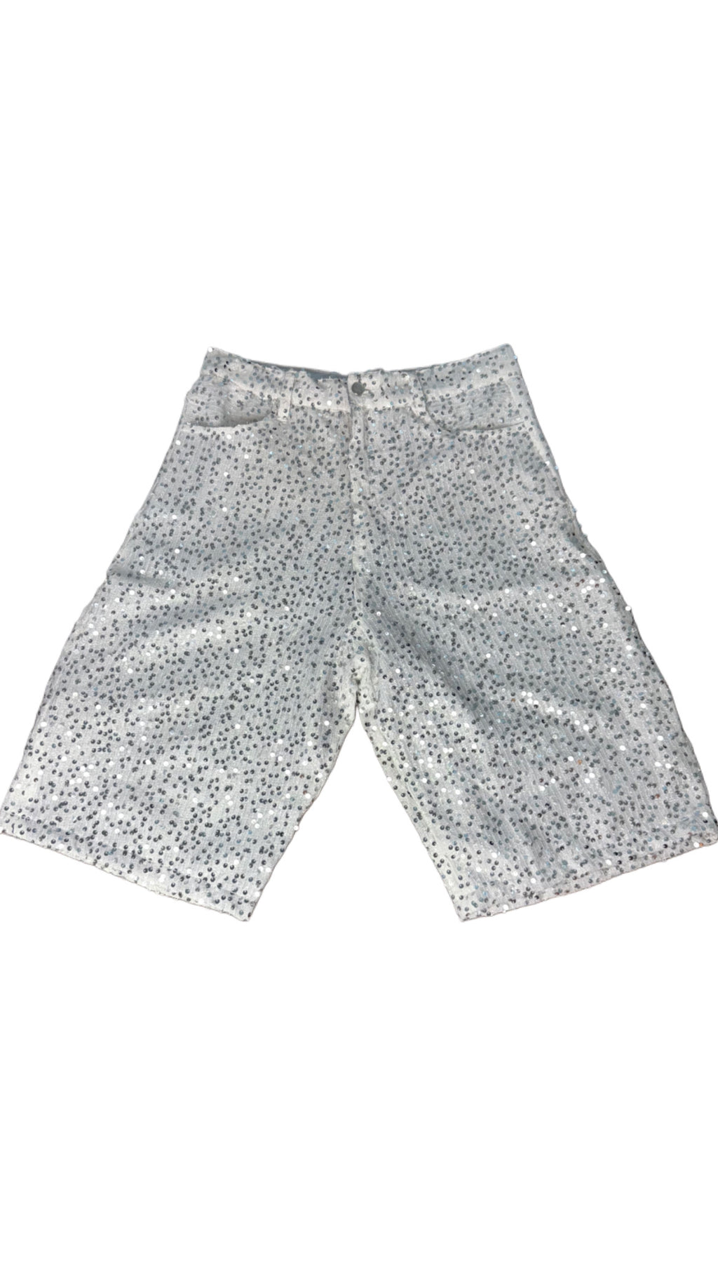 Blanco Sequins Shorts