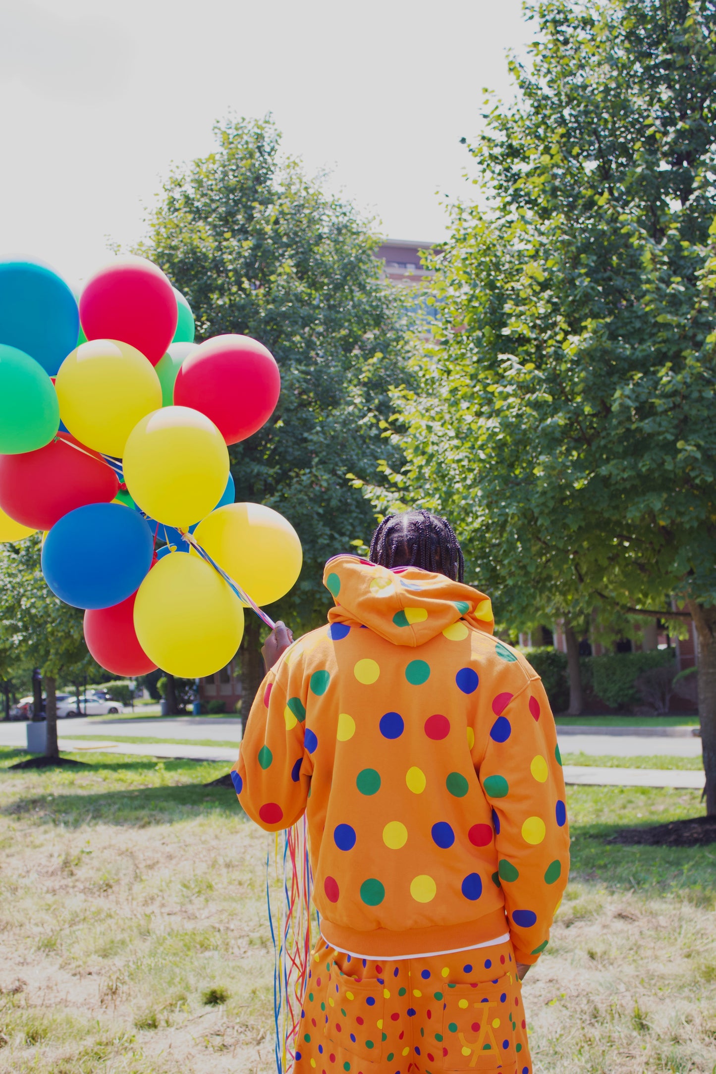 Citrus Reversible Polka Hoodie