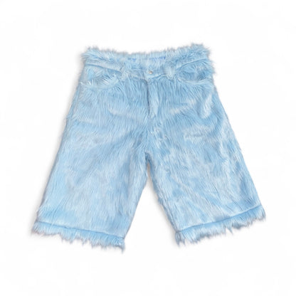 Cool Blue Fur Shorts