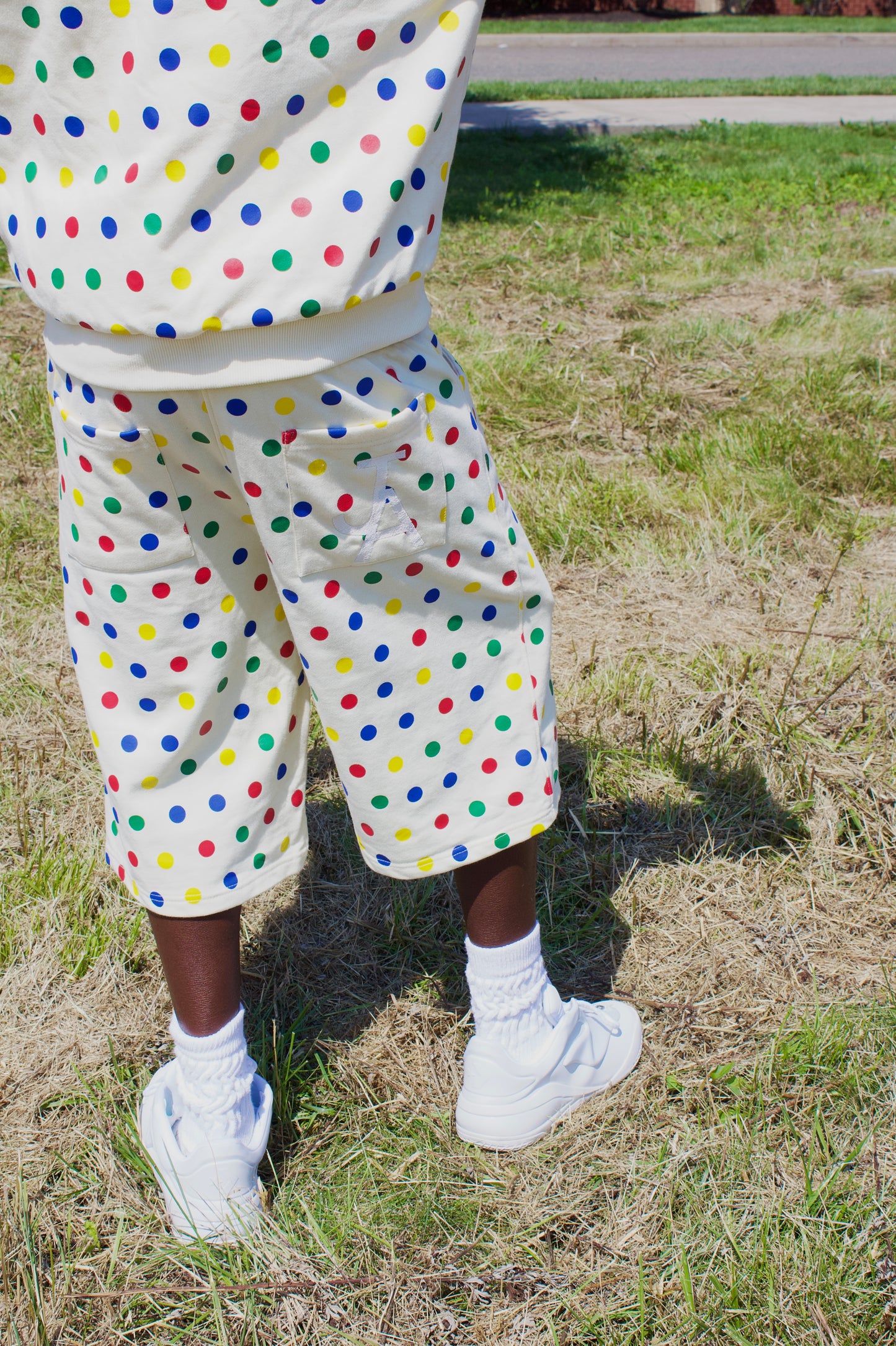 Cream Polka Shorts