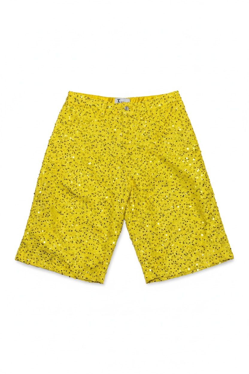 Lemon Sequins Shorts