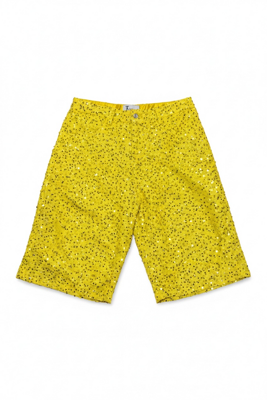 Lemon Sequins Shorts