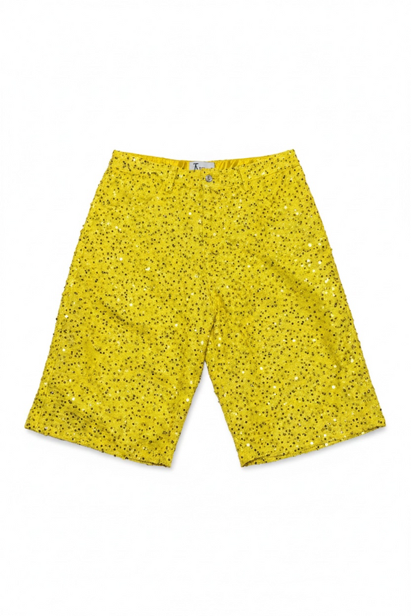Lemon Sequins Shorts