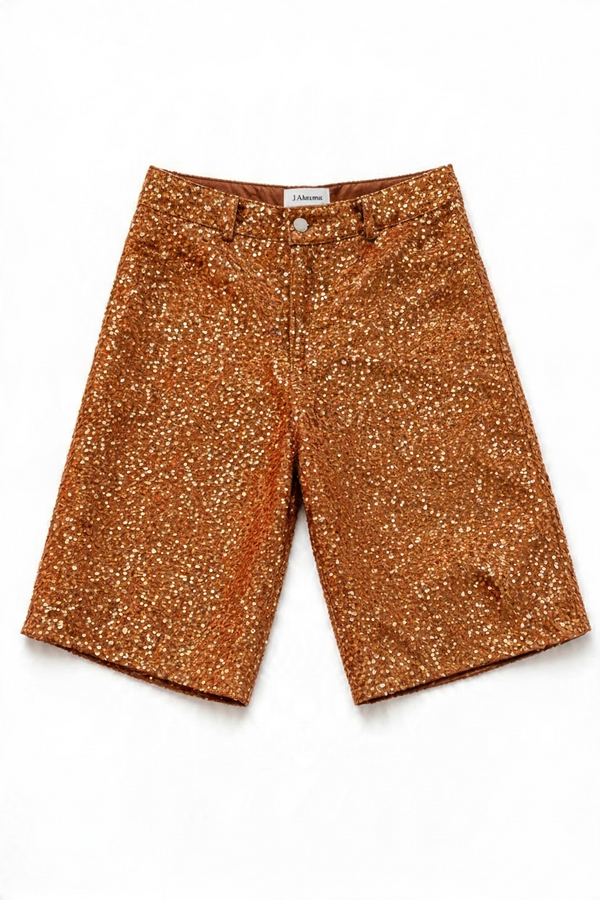 Copper Sequins Shorts
