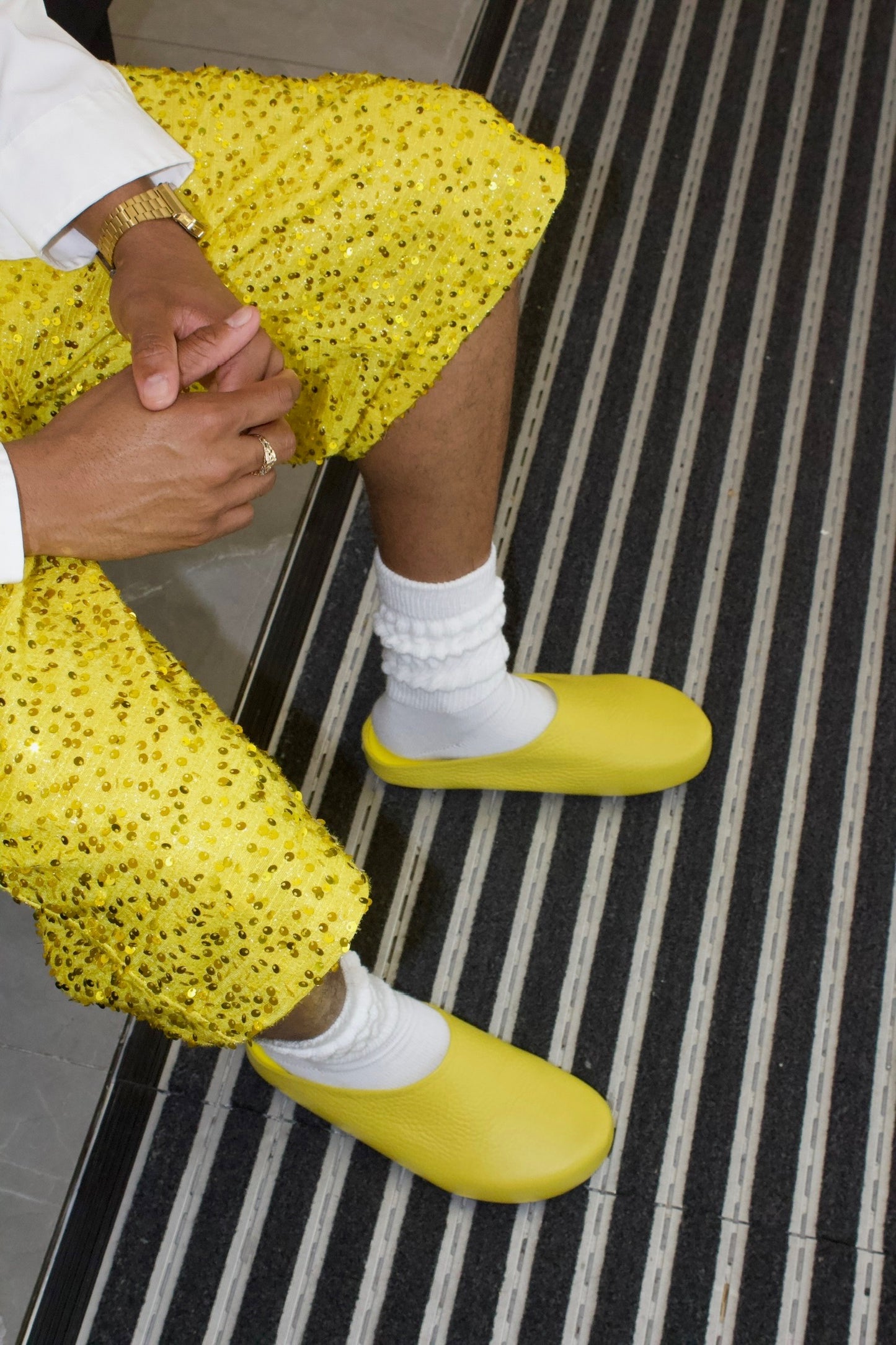 Lemon Sequins Shorts