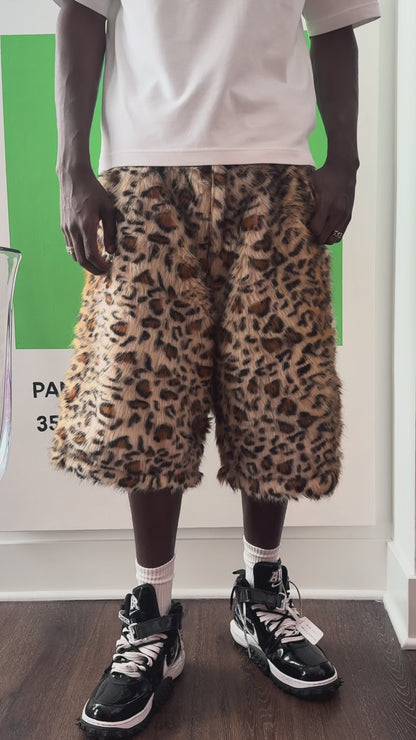 Cheetah Fur Shorts